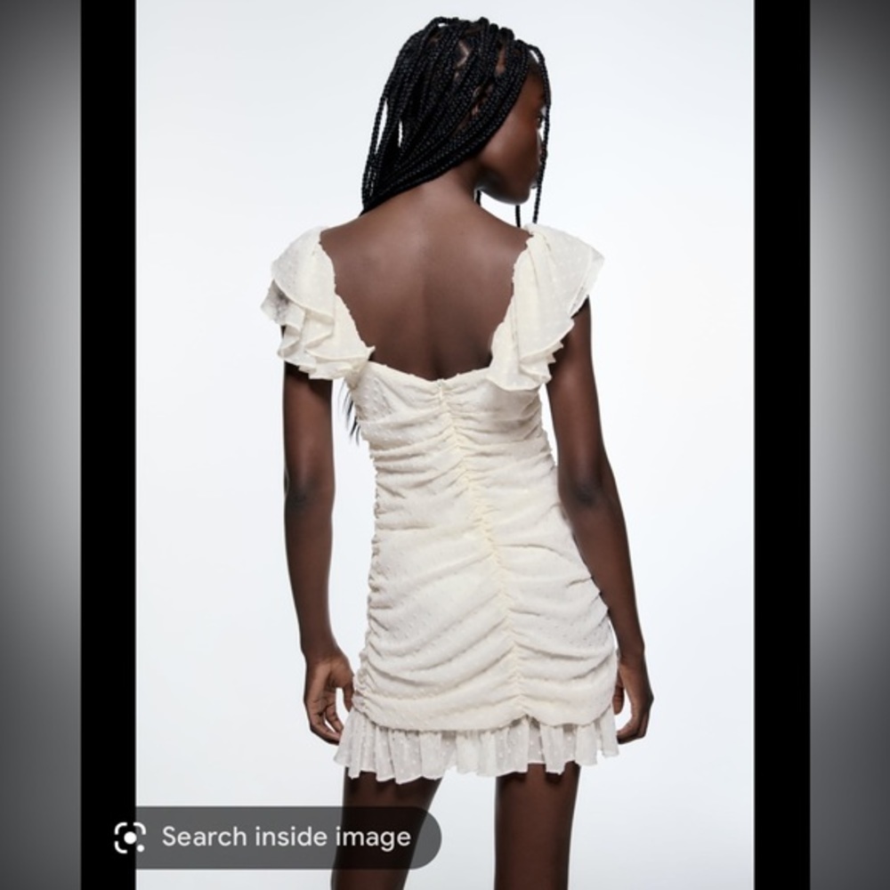 Zara Swiss dot draped dress - Picture 4 of 6